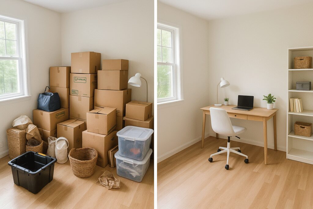 סידור בית משנה חיים - חדר שהופך ממחסן לחדר מגורים