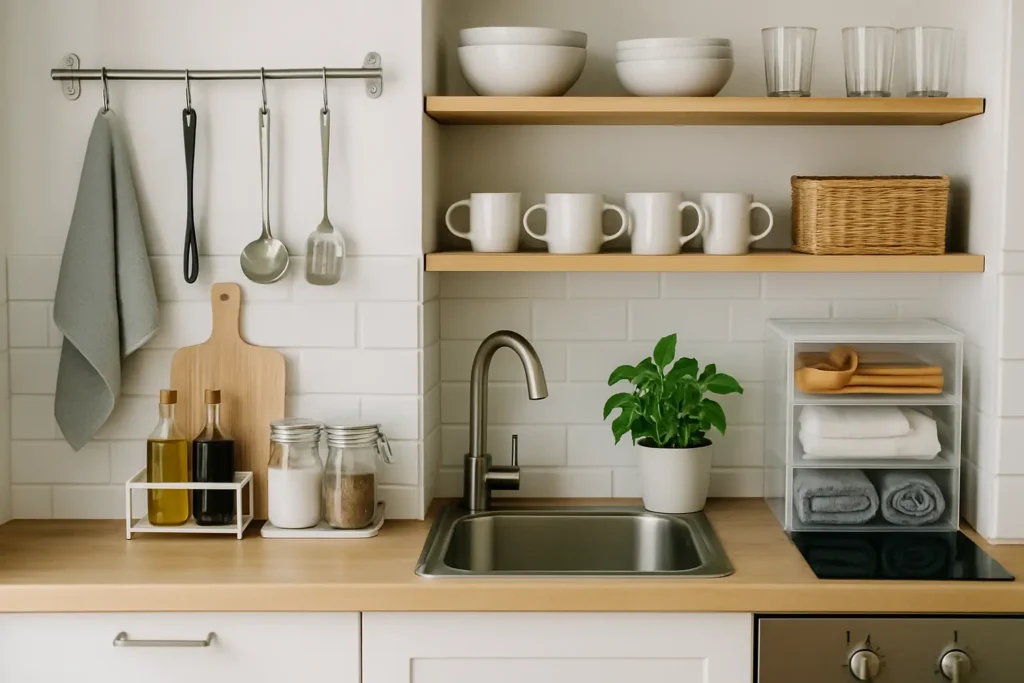 ארגון מטבח קטן שלא מתפרק אחרי שבוע