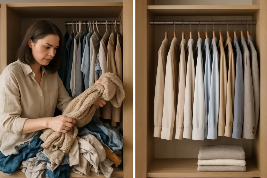 ארון בגדים עמוס? ככה מחזירים לו שקט